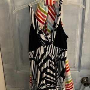 Striped Black and White Dress